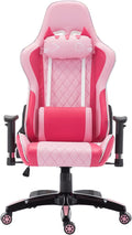 Pink Ergonomic Gaming Chair with Headrest and Lumbar Support T75281