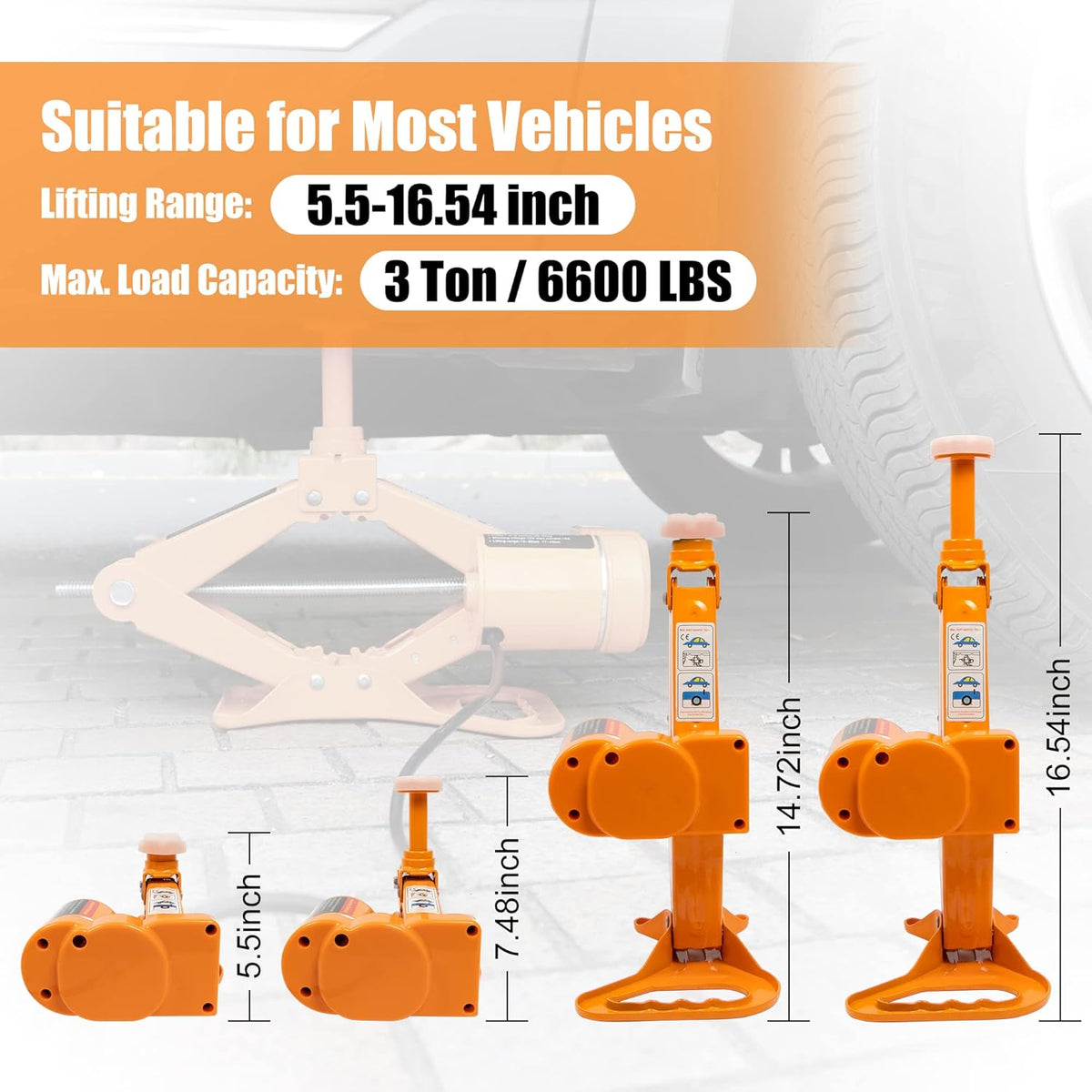 3 Ton Electric Car Jack with Electric Wrench A991