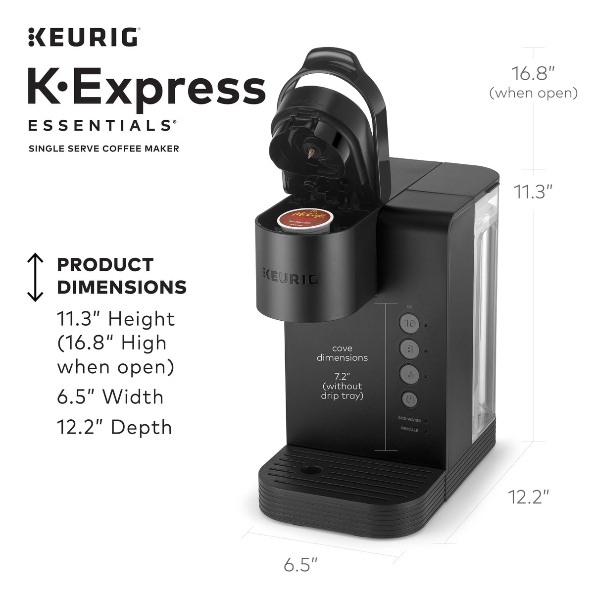 Black Single Serve K-Cup Pod Coffee Maker X1069