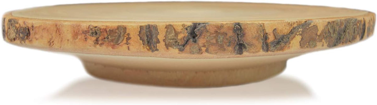 Circular Wood Cake and Pie Stand with Bark E70368
