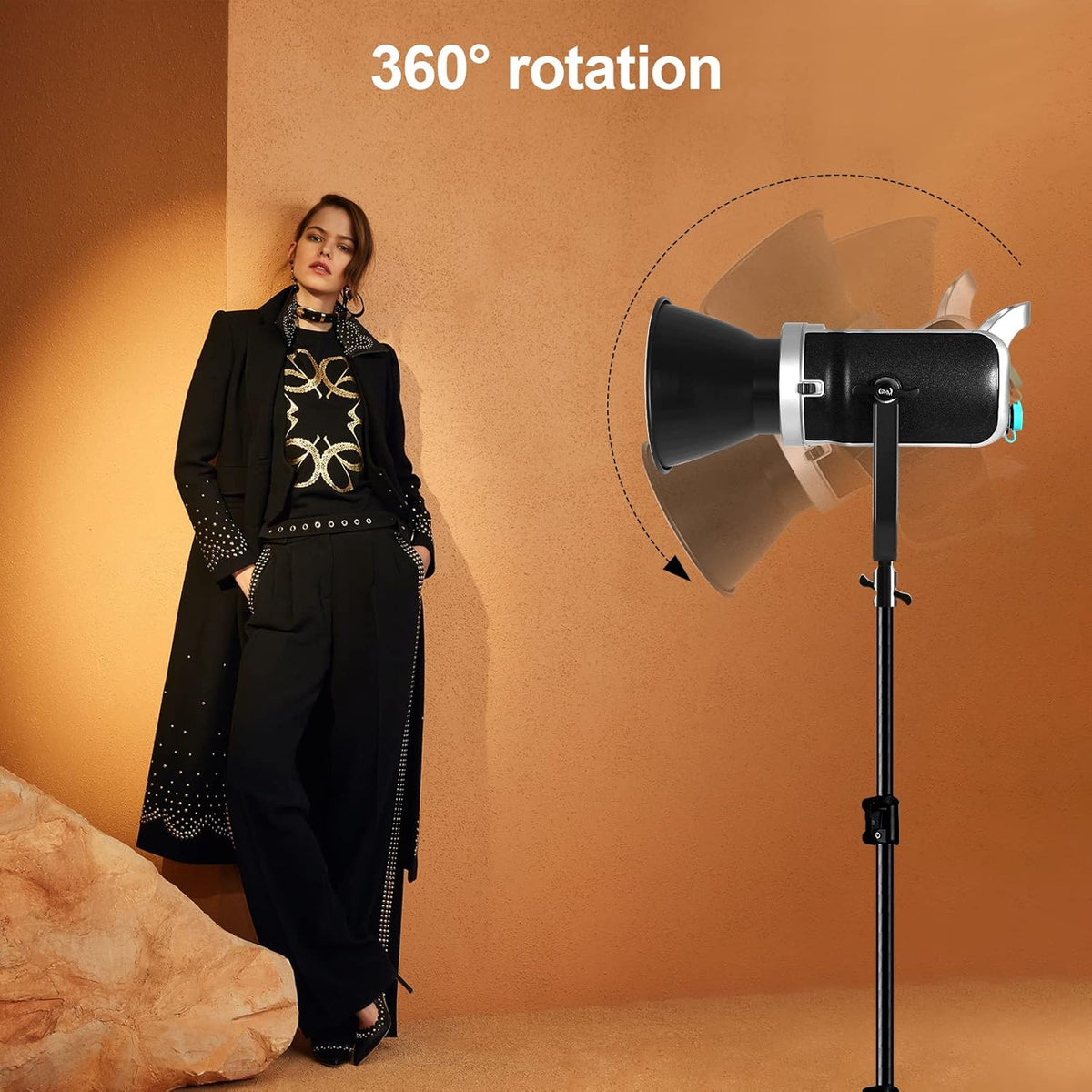 200W Bi-Color LED Video Light with Softbox P1577