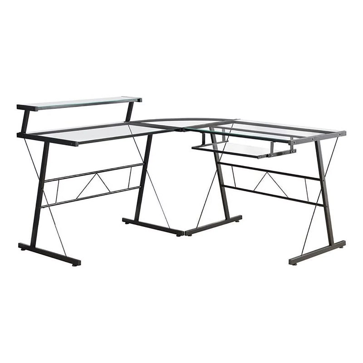 Black L Shaped Computer Desk F286