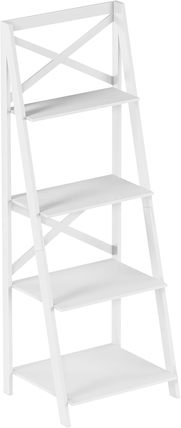 Gray 4 Shelf Ladder Bookshelf S141592