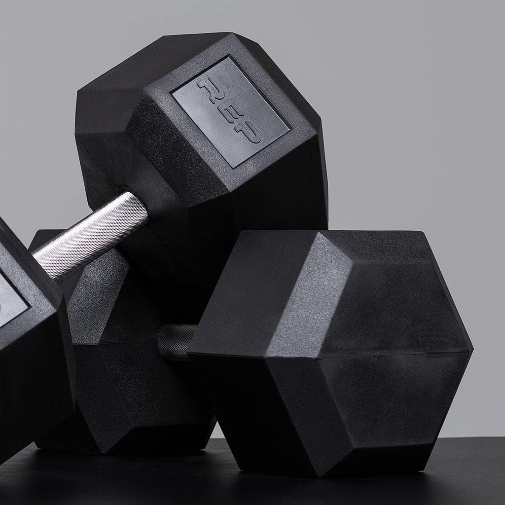 5-50 lb Rubber Hex Dumbbell Set A4262