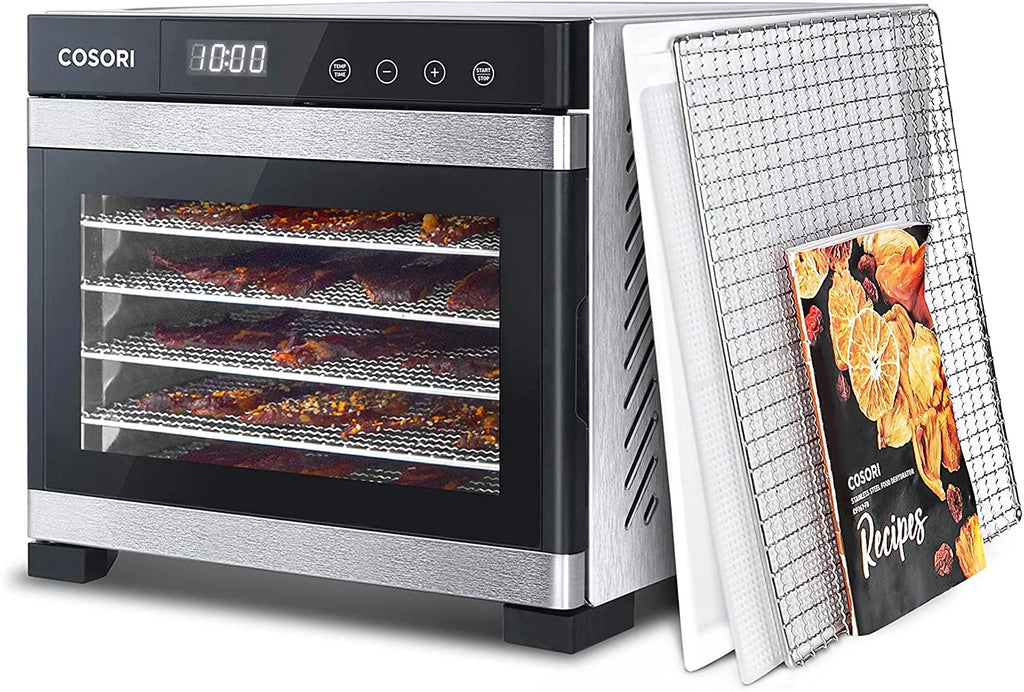 6 Stainless Steel Trays Food Dehydrator with Digital Timer and Temperature Control O62460