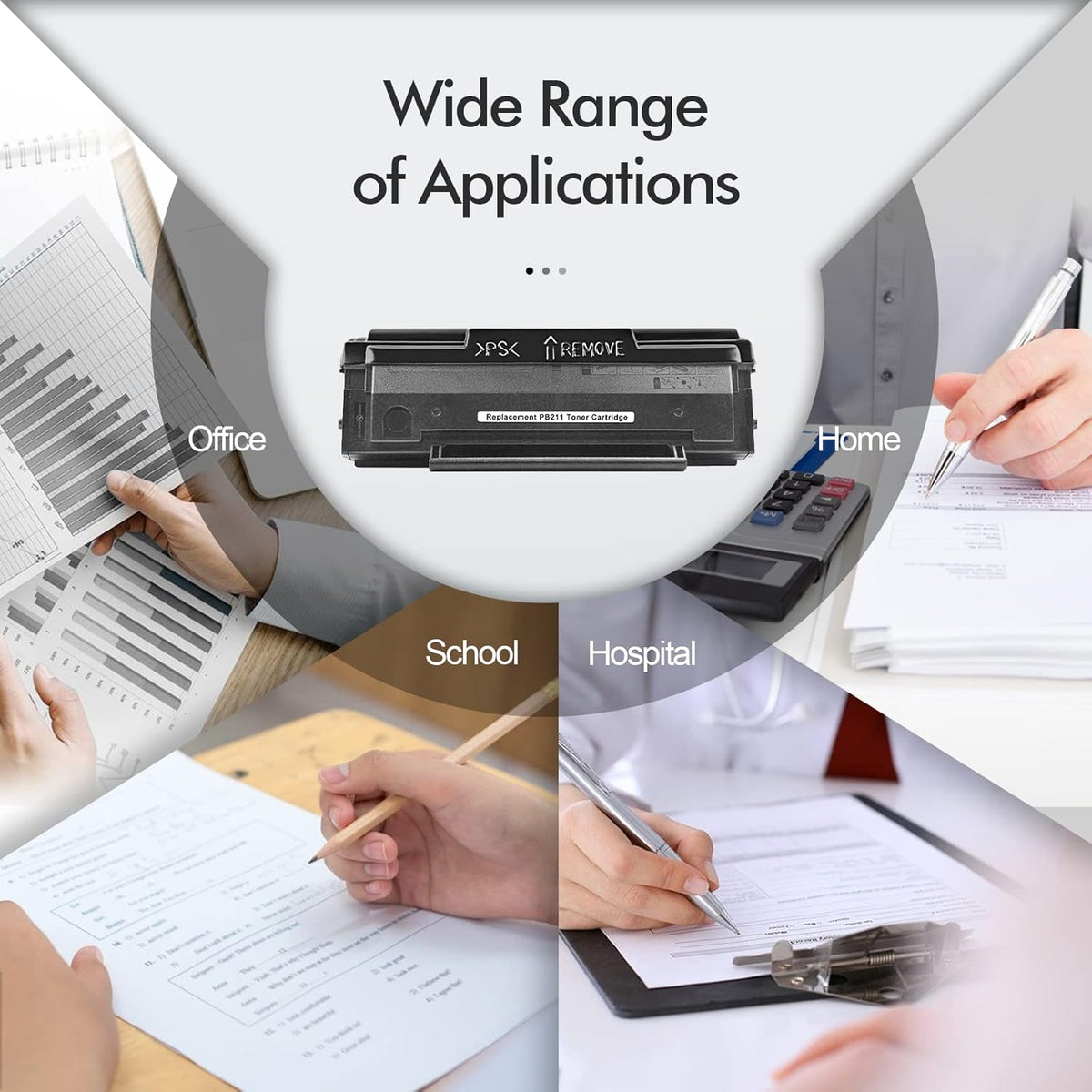3 Pack Black Toner Cartridge for Pantum PB-211 E614