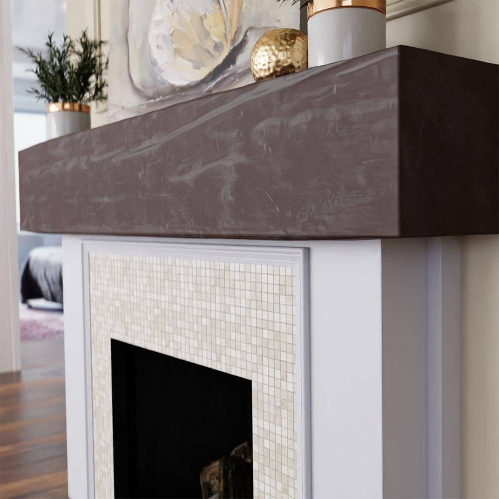 Aged Pecan Faux Wood Fireplace Mantel K92430