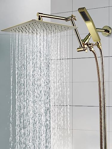 All Metal 12 Inch Rainfall Shower Head with Handheld Spray Combo, 71 Inches Stainless Steel Hose, Oil Rubbed Bronze B77020