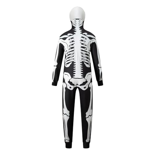 Unisex Skeleton Pumpkin Hooded Onesie A970