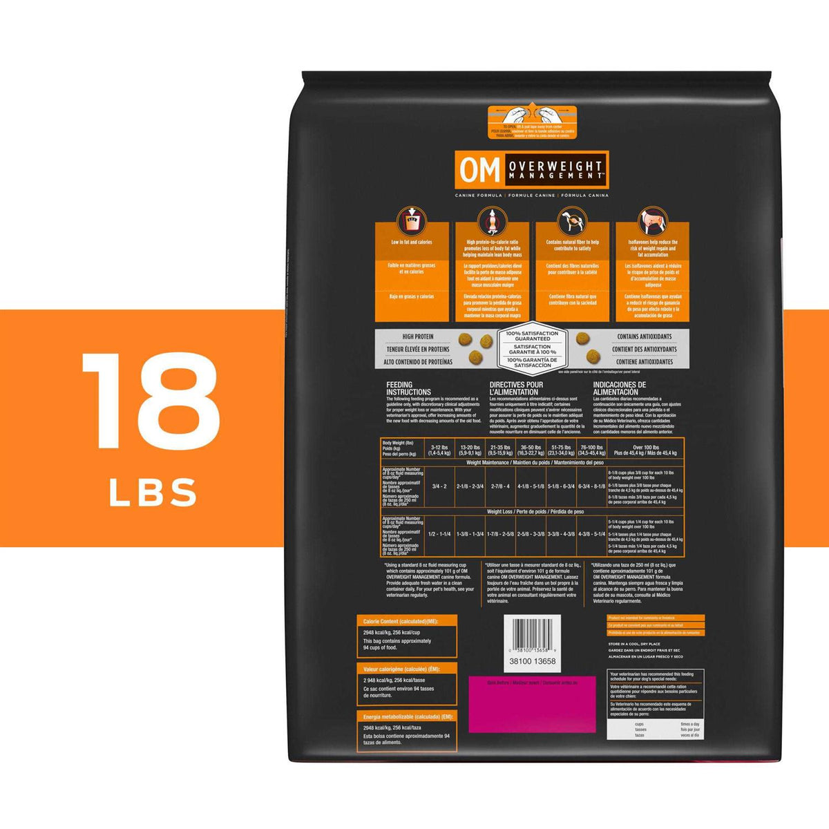 Overweight Management Formula Dry Dog Food J4248