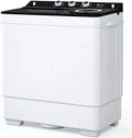 Semi-automatic Twin Tub Washing Machine with Built-in Drain Pump, White&Black S72345