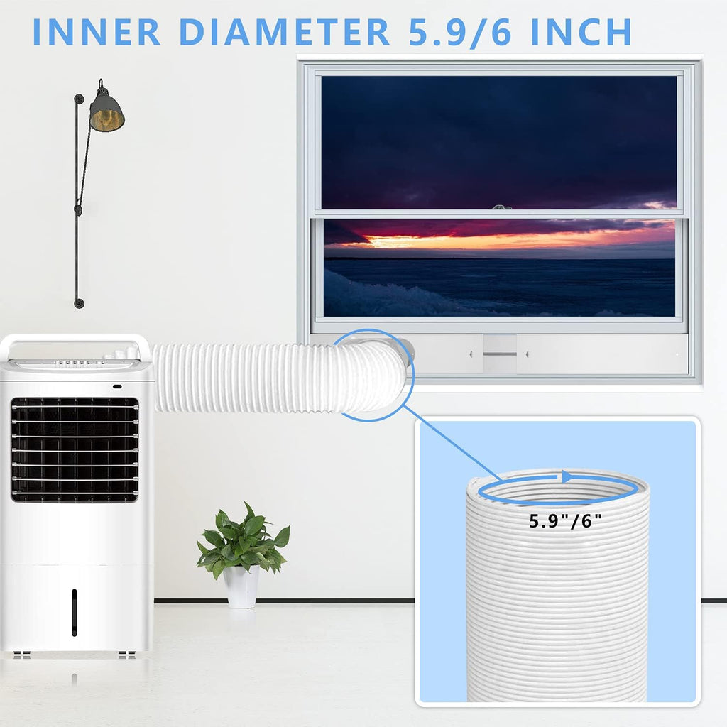 Portable AC Window Vent Kit with Exhaust Hose Q670