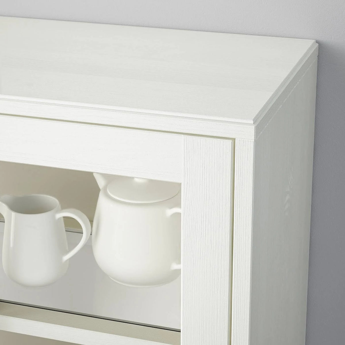 White Storage Combination with Glass Doors Y45159