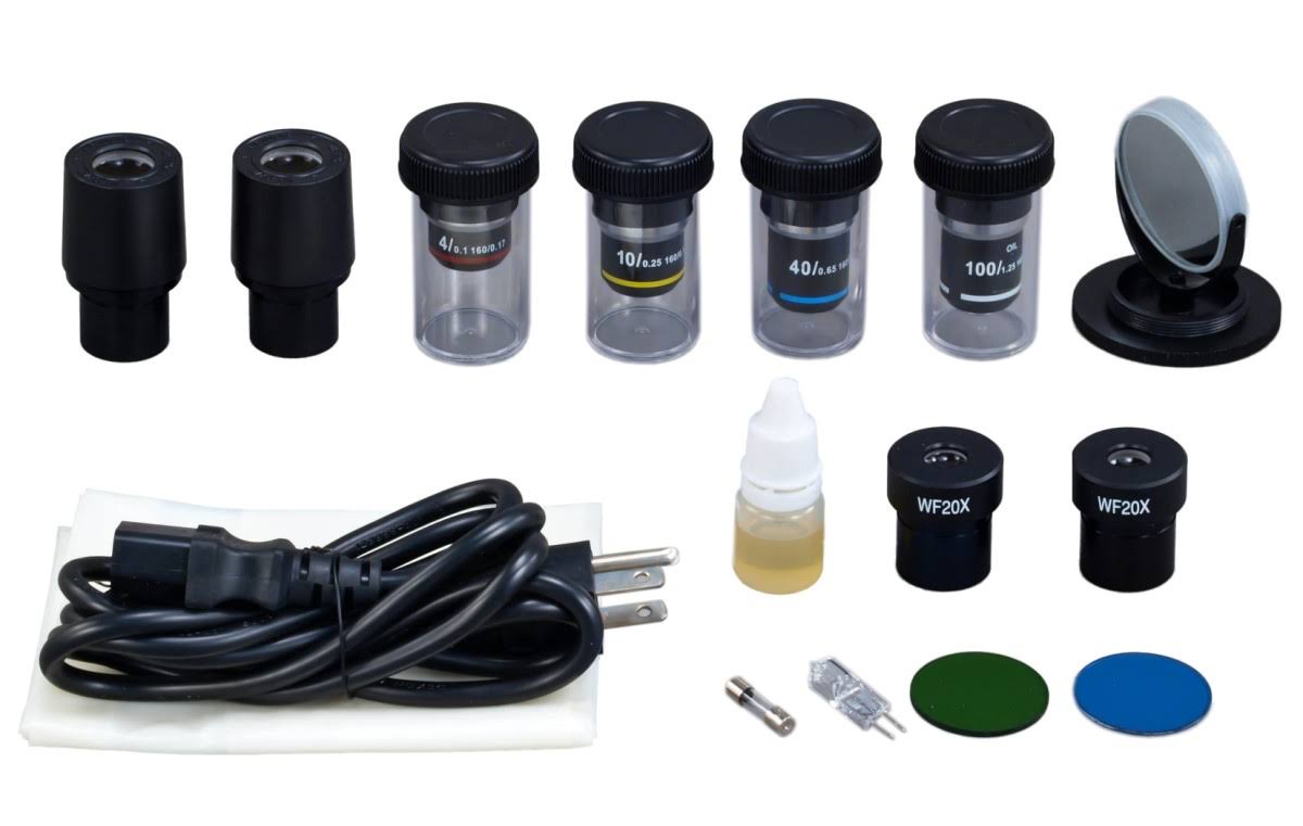 40X-2000X Binocular Lab Compound Microscope with Double Layer Mechanical Stage U249