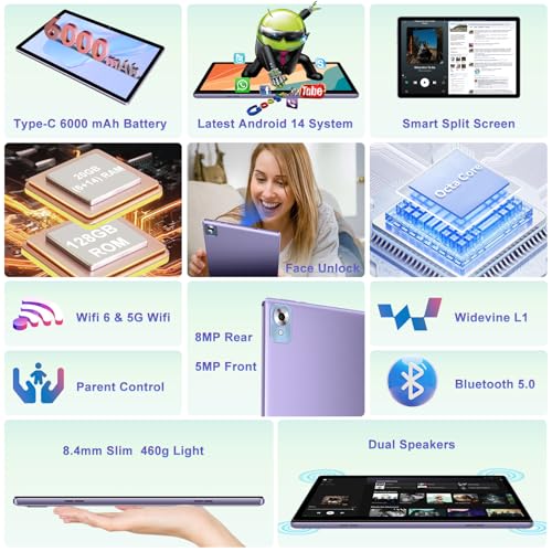 Black 10.1 Inch 2-in-1 Tablet with Keyboard C270