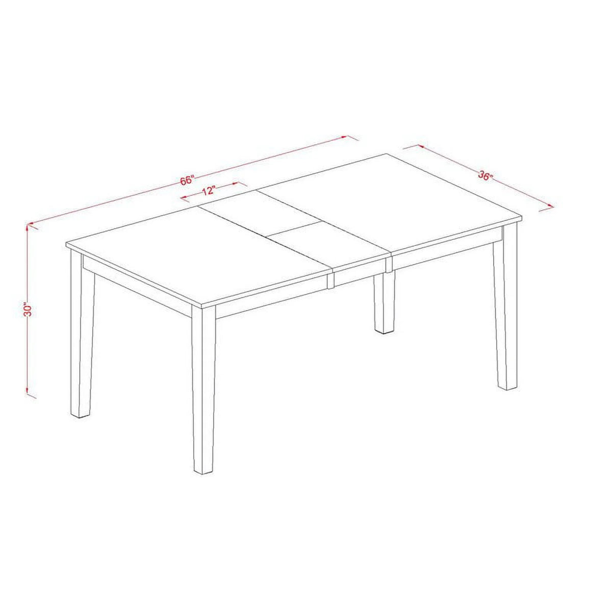 7-piece Wood Dining Table and Chairs I76665