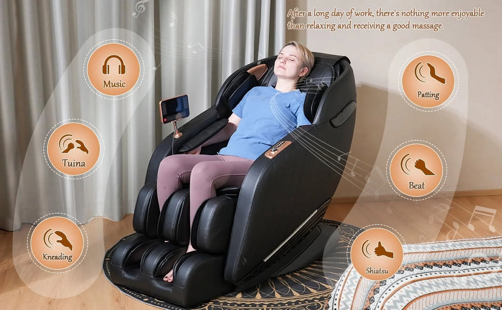 Black Zero Gravity Full Body Massage Chair with Heat Q51039