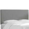 California King Box Seam Headboard Gray Linen Y178