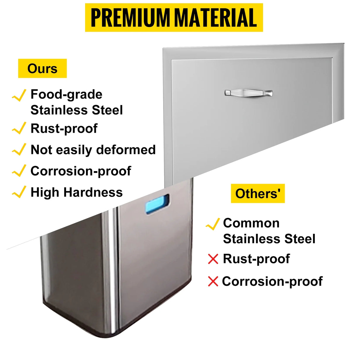 Stainless Steel Propane Tank Drawer for Outdoor Kitchen E7876