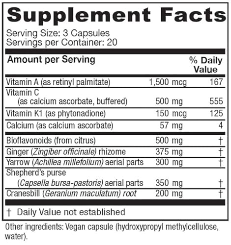60 Capsules Menstrual Flow Support S95309