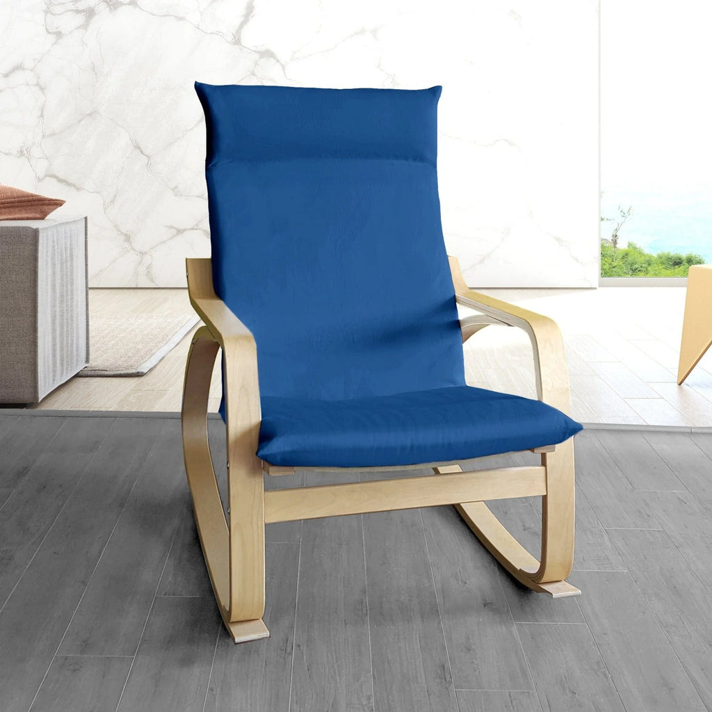 Velvet Navy Blue Chair and Ottoman Covers J631