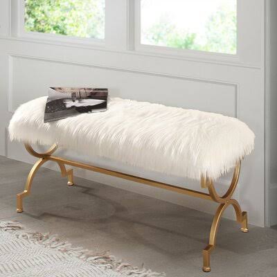Gold Flamingo Bench I1344