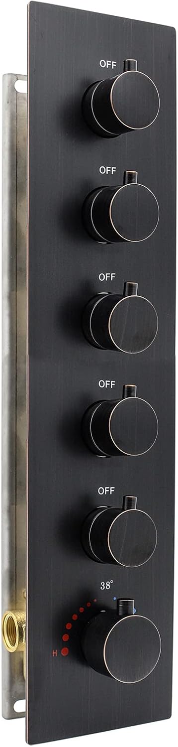 Brushed Nickel Thermostatic Shower Diverter Mixer Valve V2553