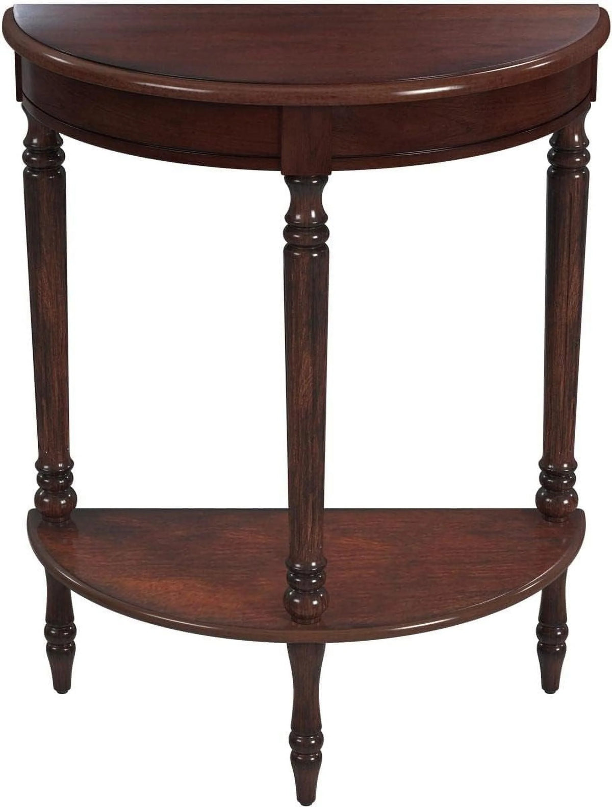 Cherry Brown Demilune Console Table Y951