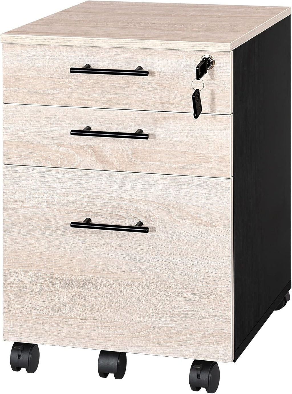 3 Drawer Mobile File Cabinet with Lock N26927