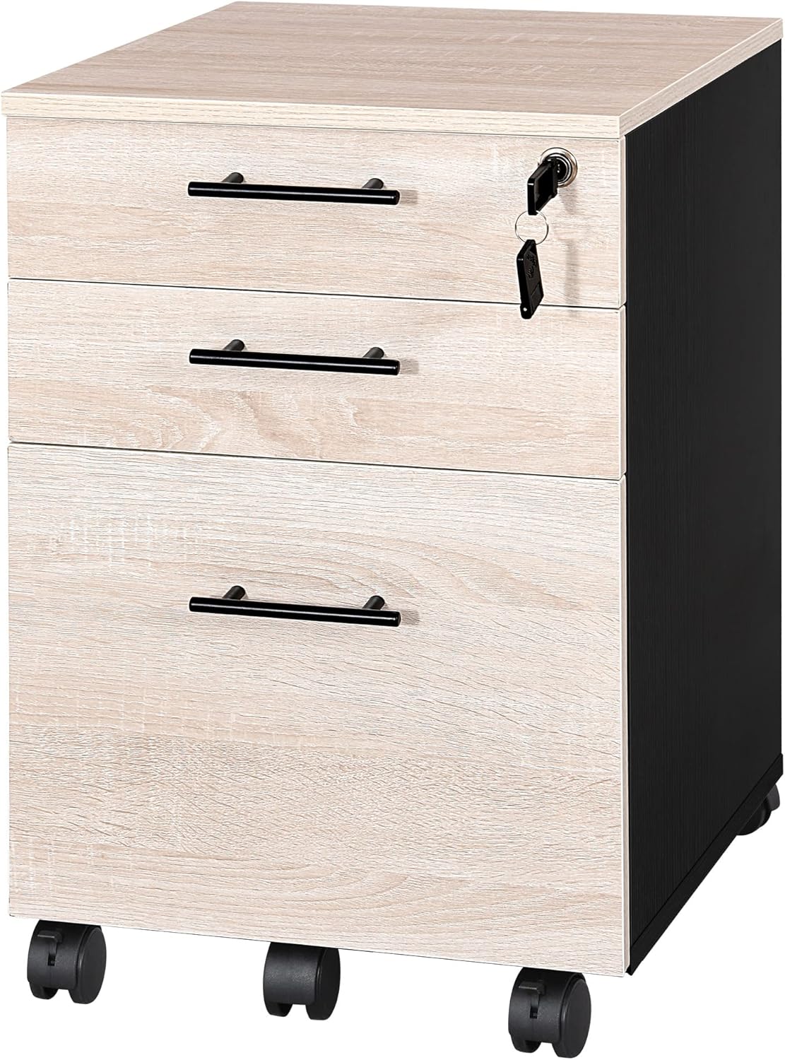 3 Drawer Mobile File Cabinet with Lock N26927