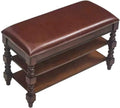 Solid Wood Shoe Storage Bench with Cushion A135