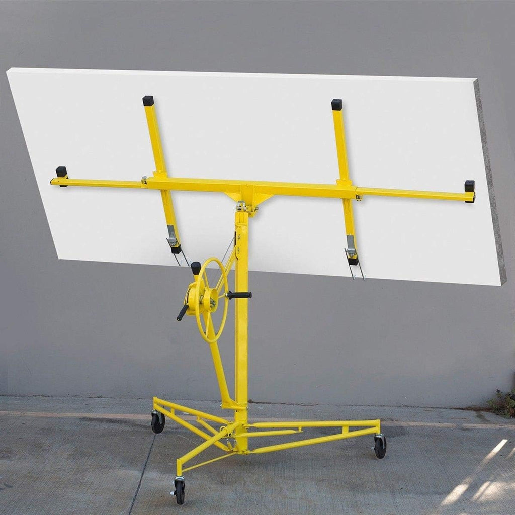 16 ft Drywall Rolling Lift Panel Hoist Jack with Caster Wheel F42741