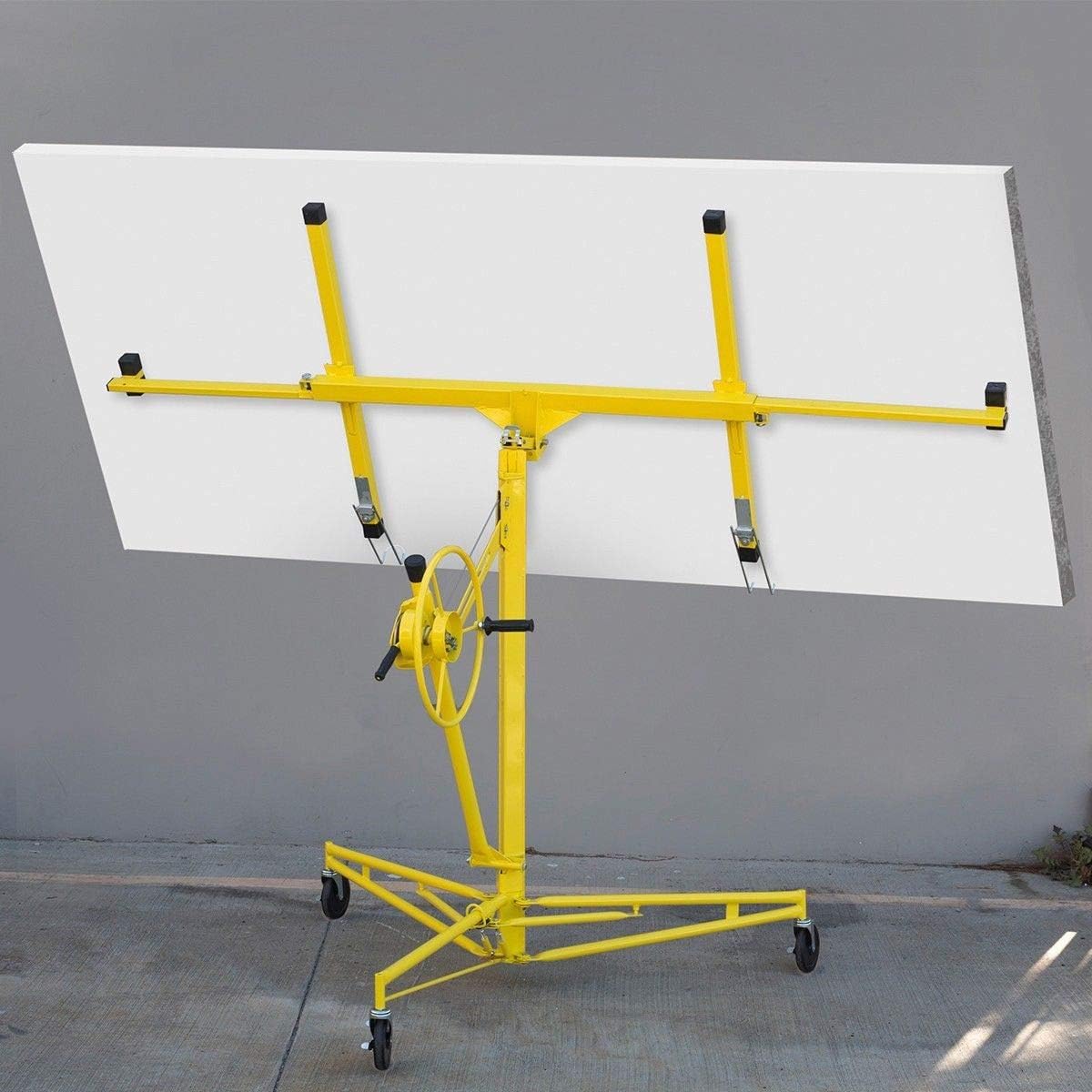 16 ft Drywall Rolling Lift Panel Hoist Jack with Caster Wheel F42741