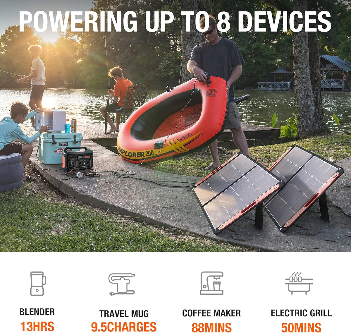 1002Wh Portable Power Station with 3 AC Outlets P3044