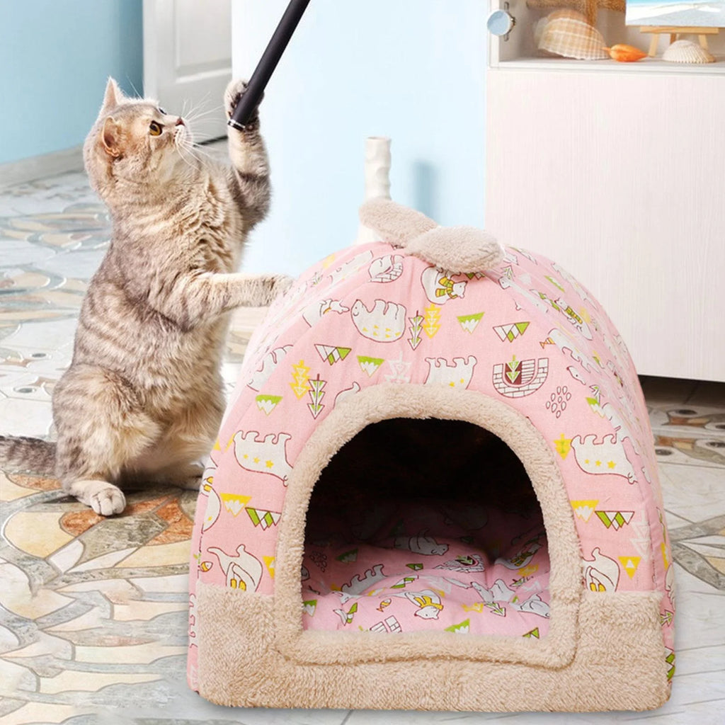 Pink Cat Bed with Inner Cushion H69711
