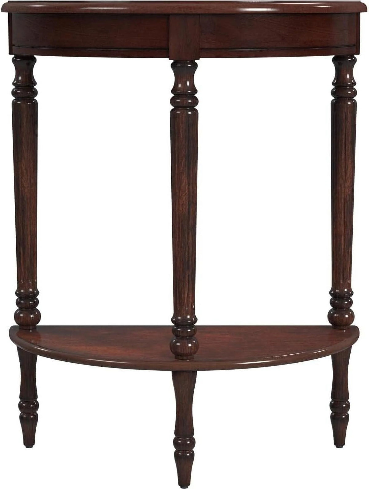 Cherry Brown Demilune Console Table Y951