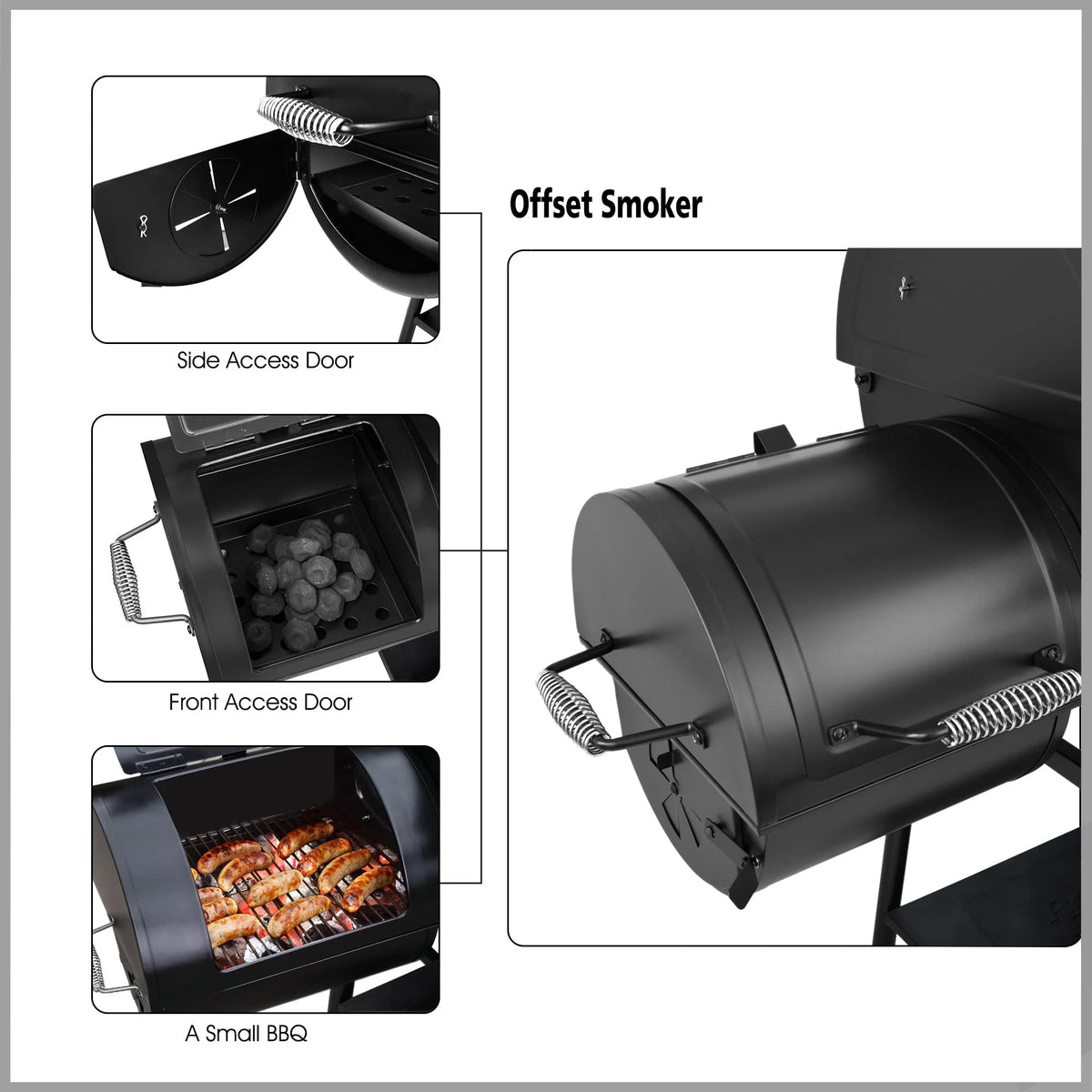 Charcoal Grill with Offset Smoker A551