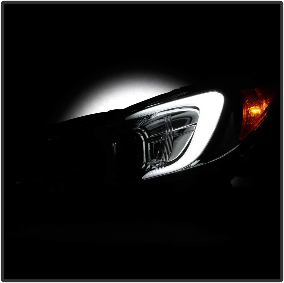 Chrome Housing LED Tube Projector Headlights B4194