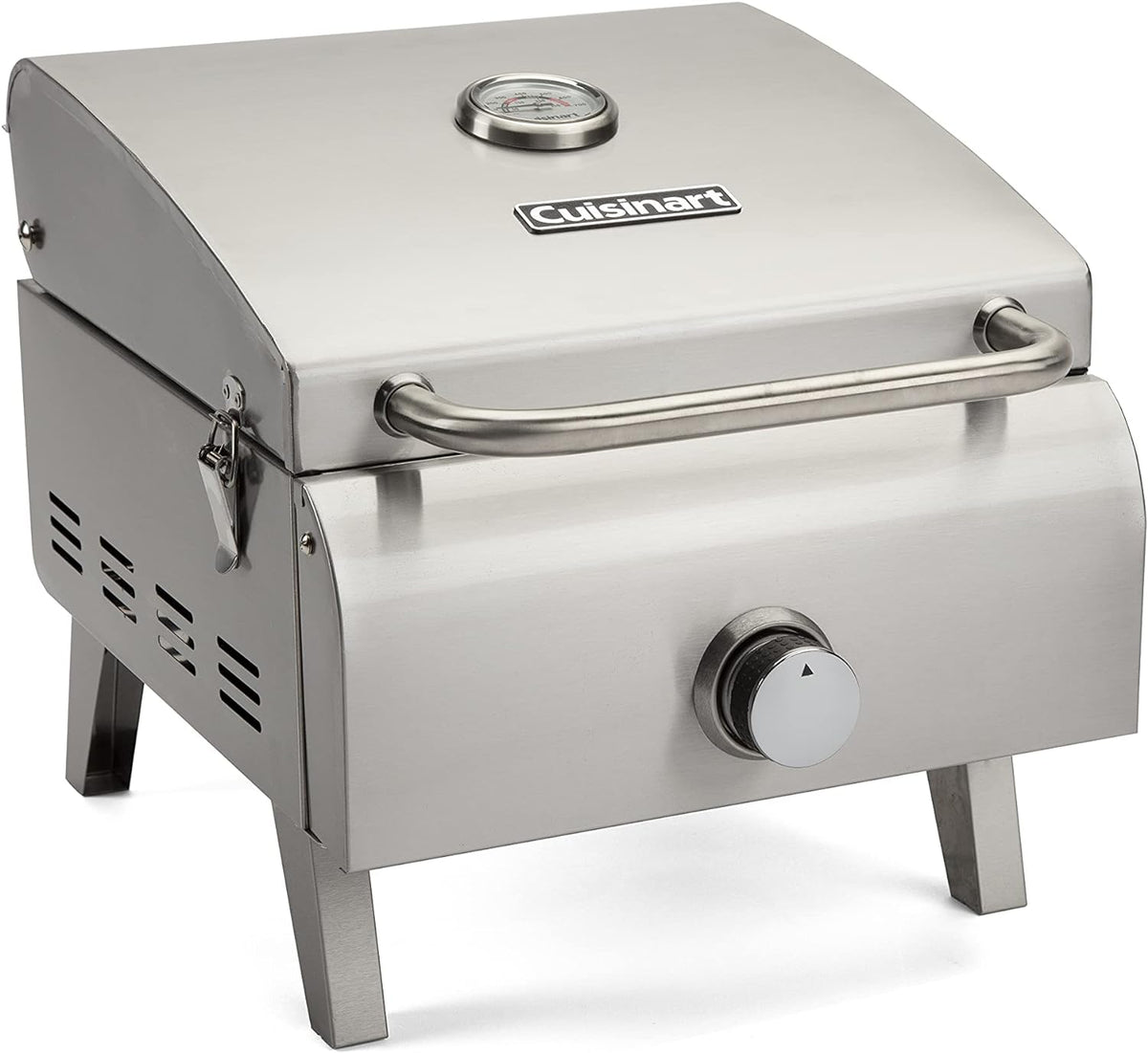 Portable Propane Tabletop Gas Grill, Two-Burner, Stainless Steel X14667