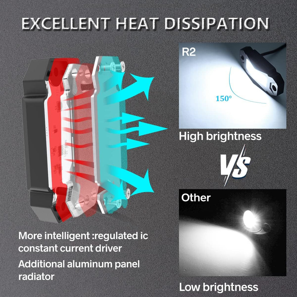 White LED Rock Lights 20PCS Waterproof E415800