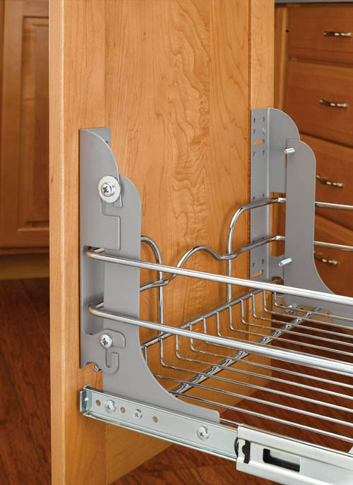 12 in. W x 20 in. D Chrome Wire Basket E9208