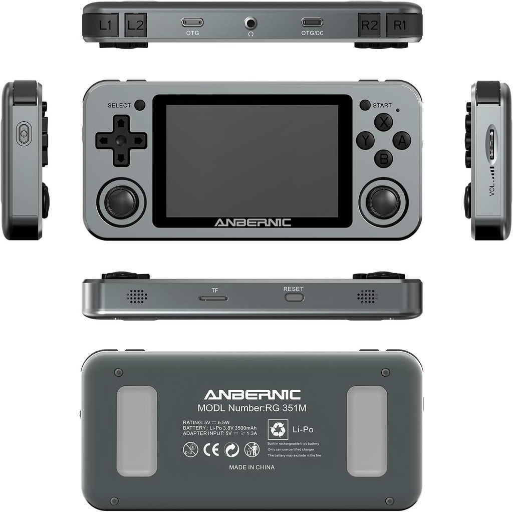 Handheld Game Console with 64G TF Card 3.5 inch IPS Screen R5653