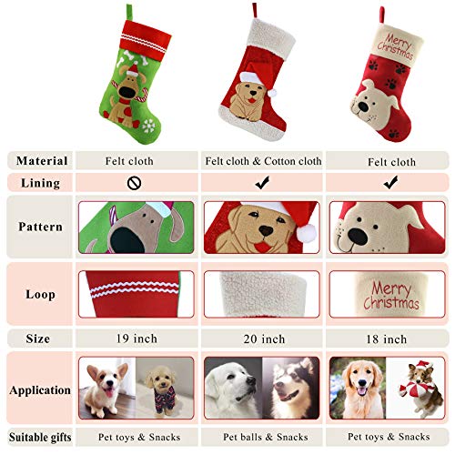 18’’ Red Felt Cat Christmas Stocking Q32178