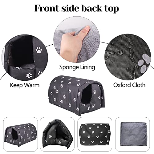 Waterproof Outdoor Cat House Black C32063