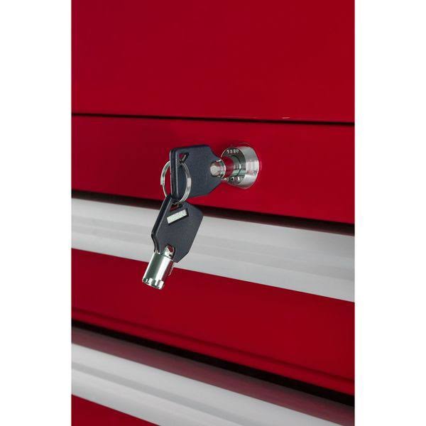 Red 9 Drawer Top Chest V9298