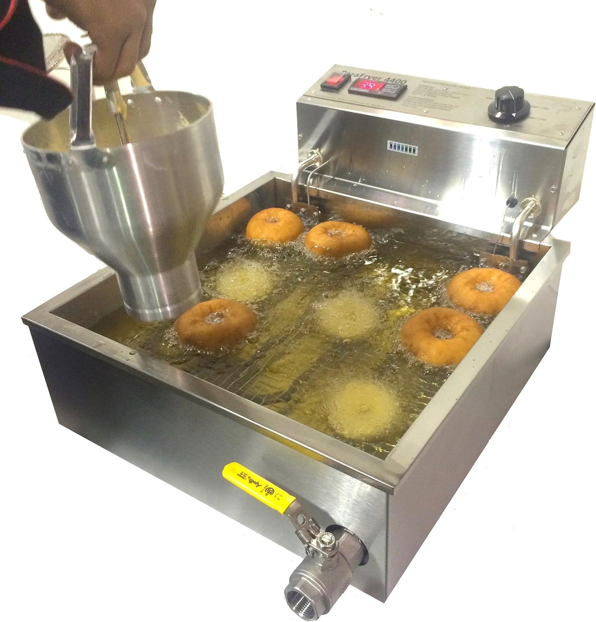 Funnel Cake Fryer Machine, 25 Pound Oil Capacity, 4400 Watts Electric 220 Volt G480