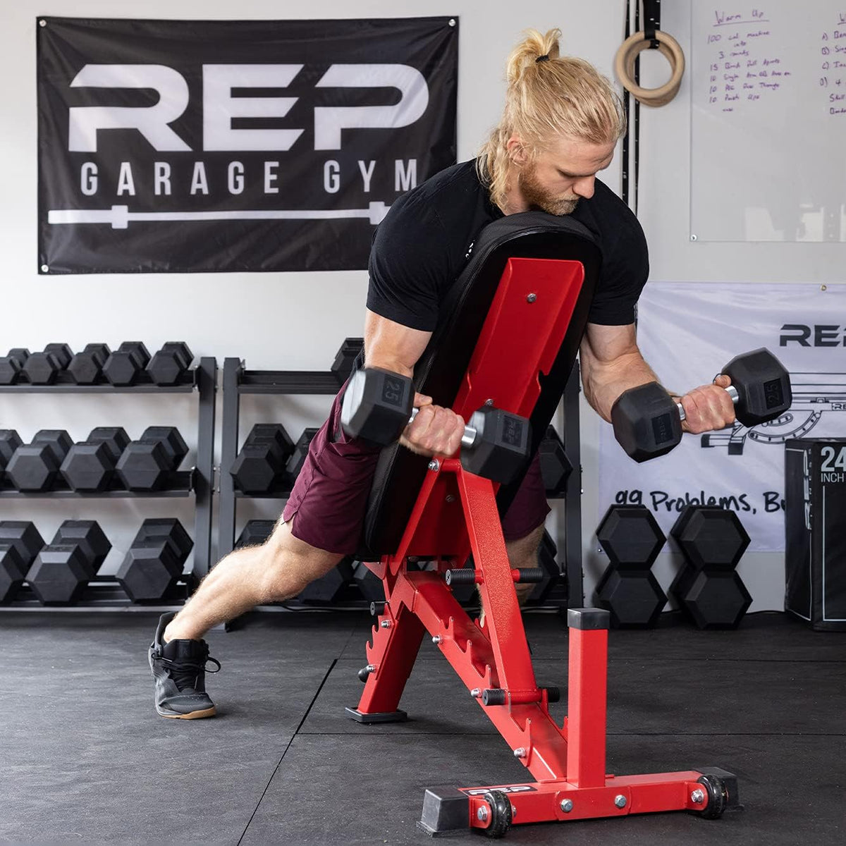 5-50 lb Rubber Hex Dumbbell Set A4262