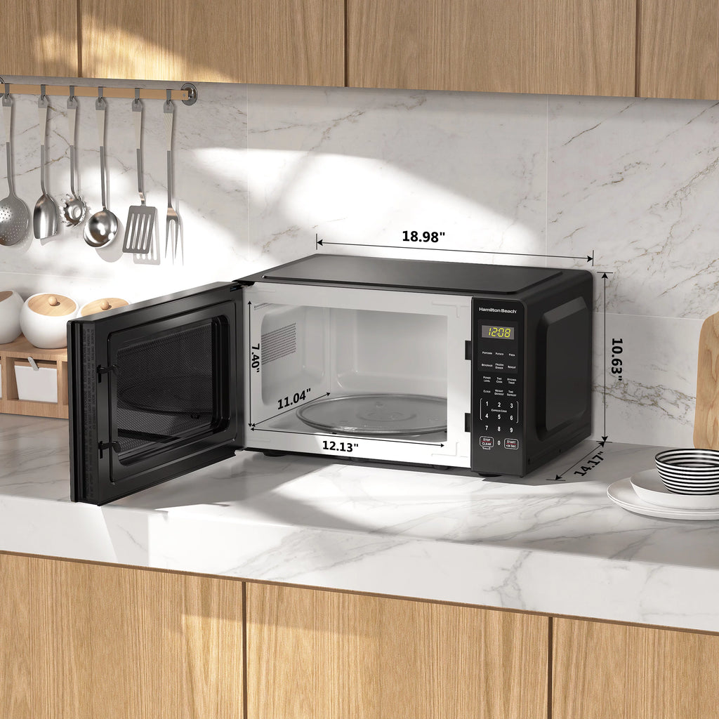 0.9 Cu ft Stainless Steel Countertop Microwave Oven D114
