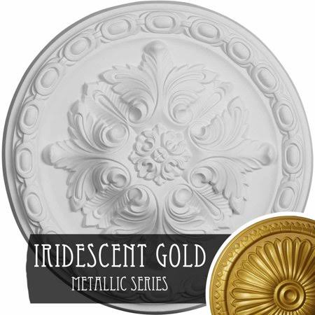 Hand-Painted Golden Oak Ceiling Medallion F5532