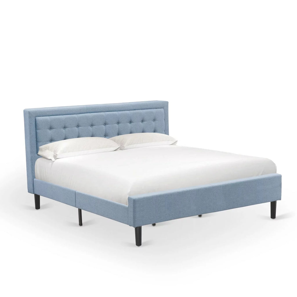 King Bedroom Set in Black/Denim Blue C559